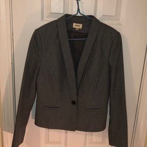 Grey color blazer by Fossil